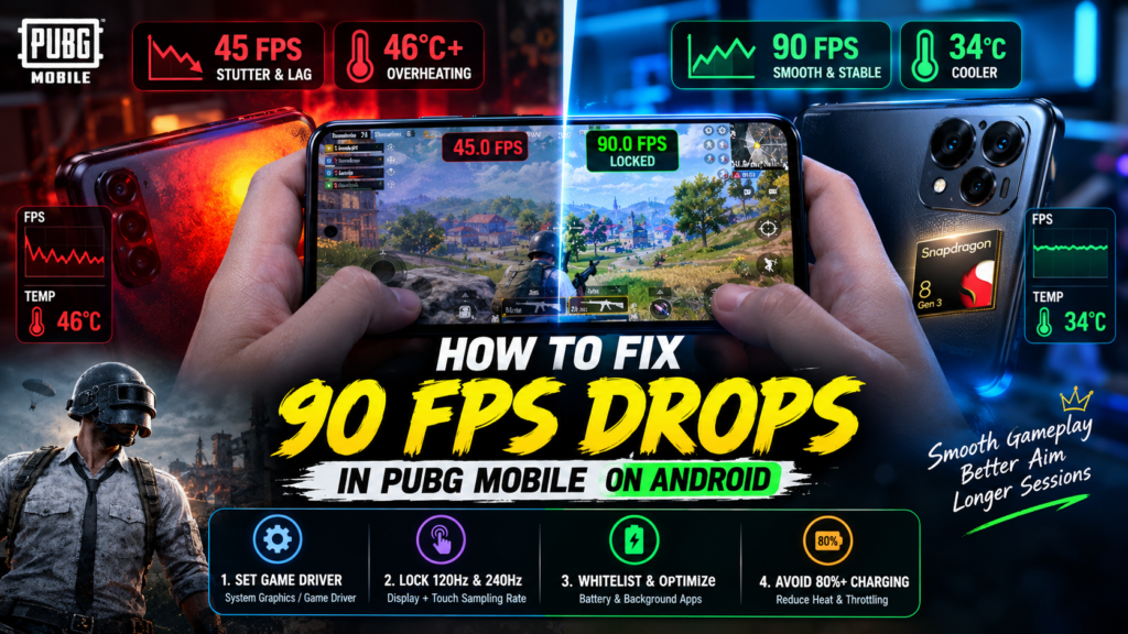 How to Fix 90 FPS Drop & Overheating in PUBG Mobile (2026 Android Thermal & Touch Sensitivity Guide)