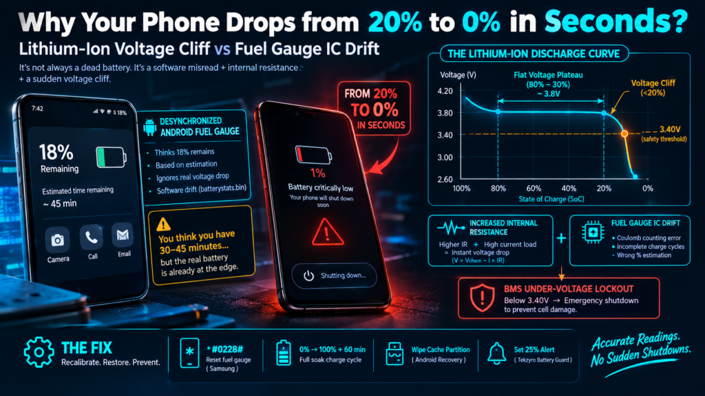 Why Phone Battery Drops from 20% to 0% Suddenly (2026 Fix)